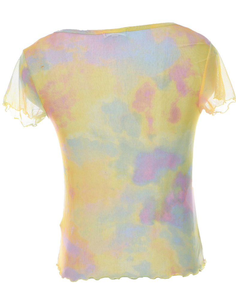 Tie Dyed Sheer T-shirt - S