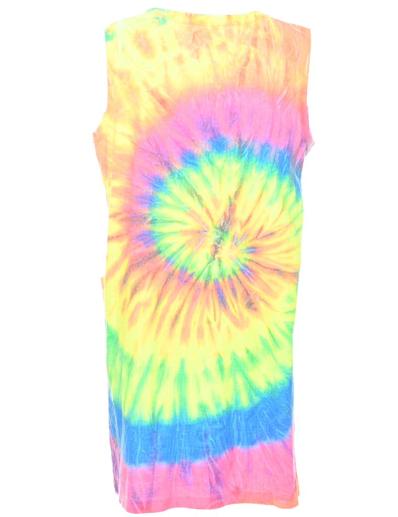 Tie Dyed Sleeveless Dress - L