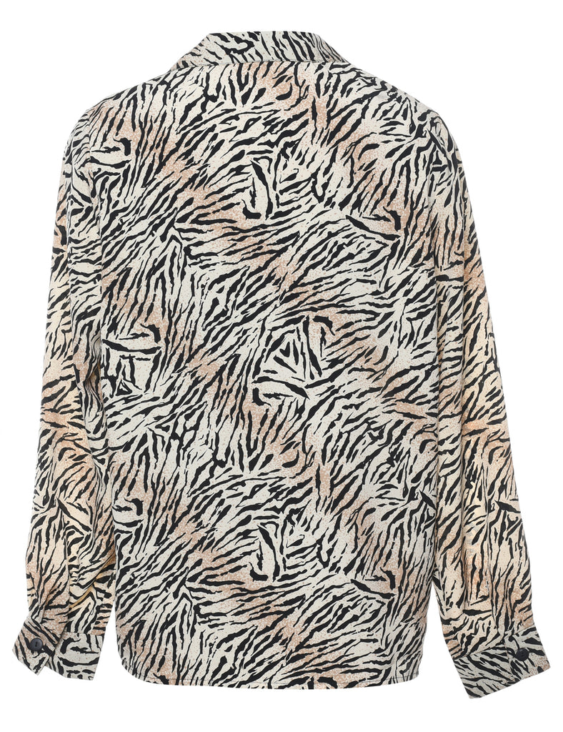 Tiger Print Light Brown Shirt - L
