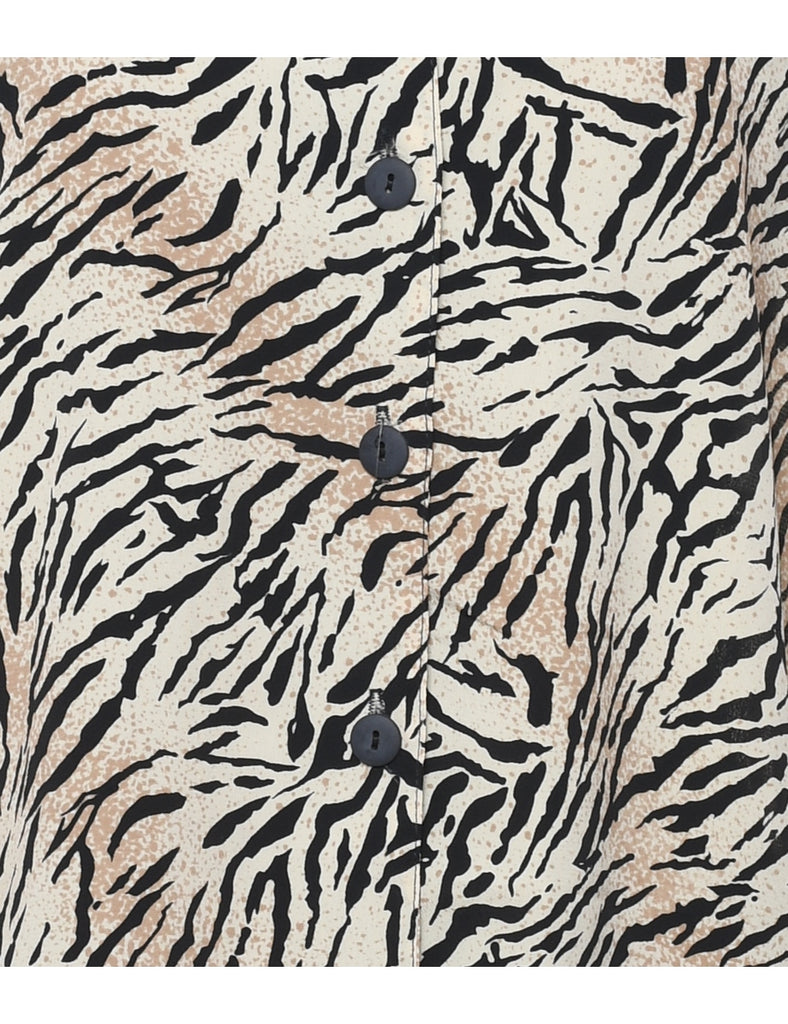 Tiger Print Light Brown Shirt - L