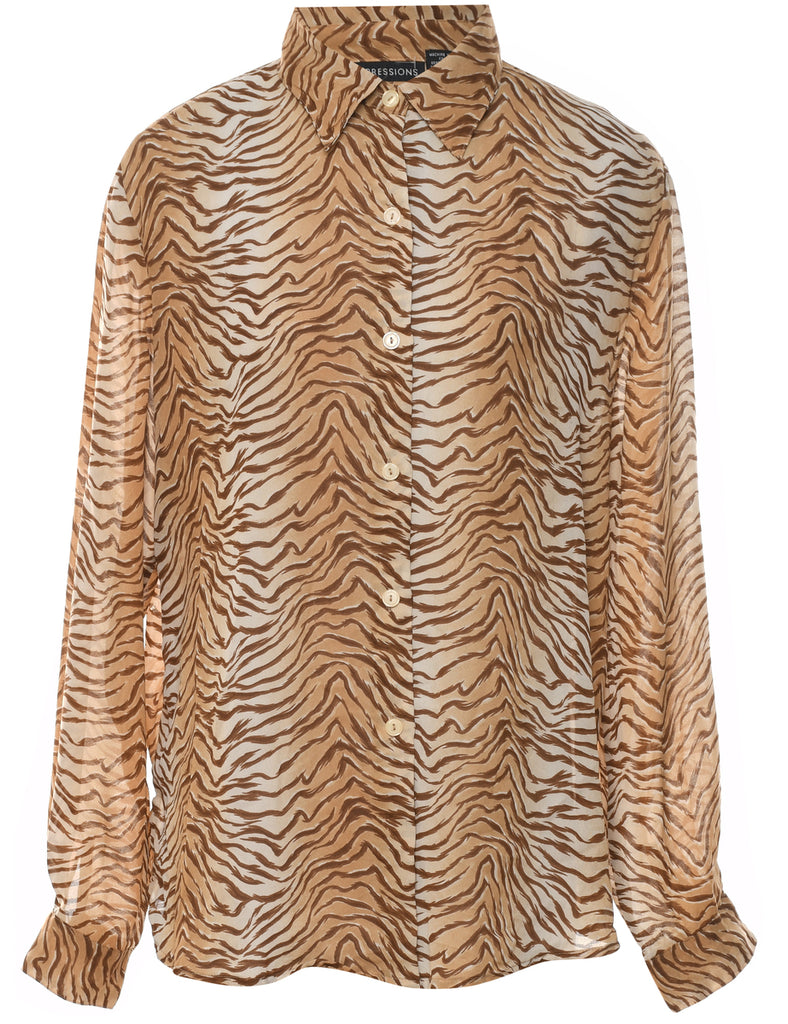 Tiger Print Shirt - L
