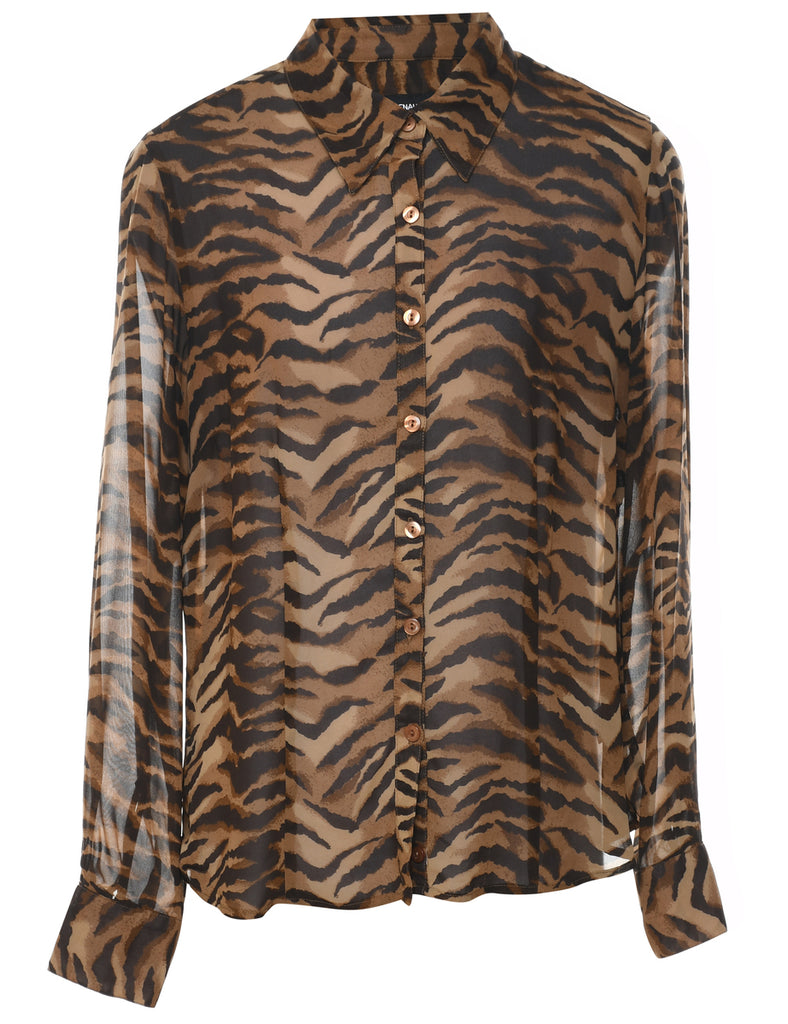 Tiger Print Shirt - L