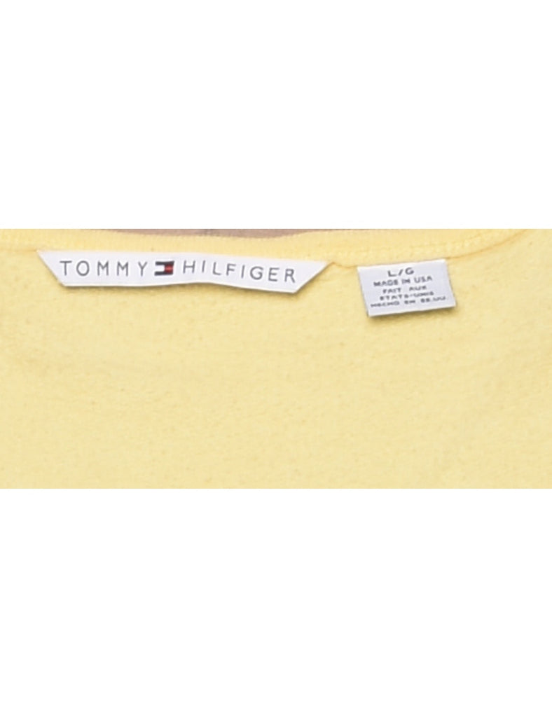 Tommy Hilfiger 1990s Pale Yellow Sweatshirt - L