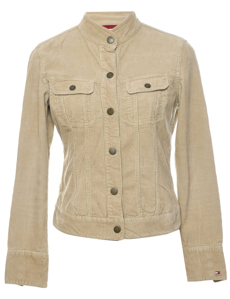 Tommy Hilfiger Beige Cord Y2K Jacket - S