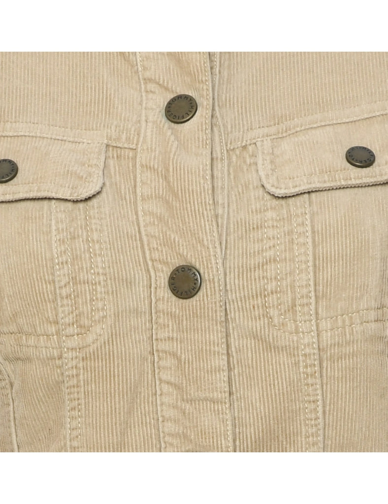 Tommy Hilfiger Beige Cord Y2K Jacket - S