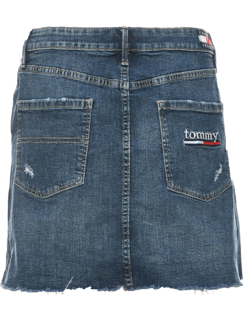Tommy Hilfiger Distressed Denim Skirt - M
