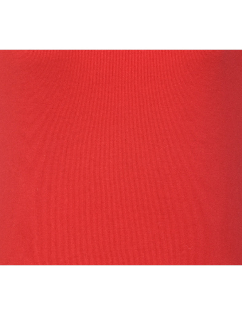 Tommy Hilfiger Red Plain T-shirt - S