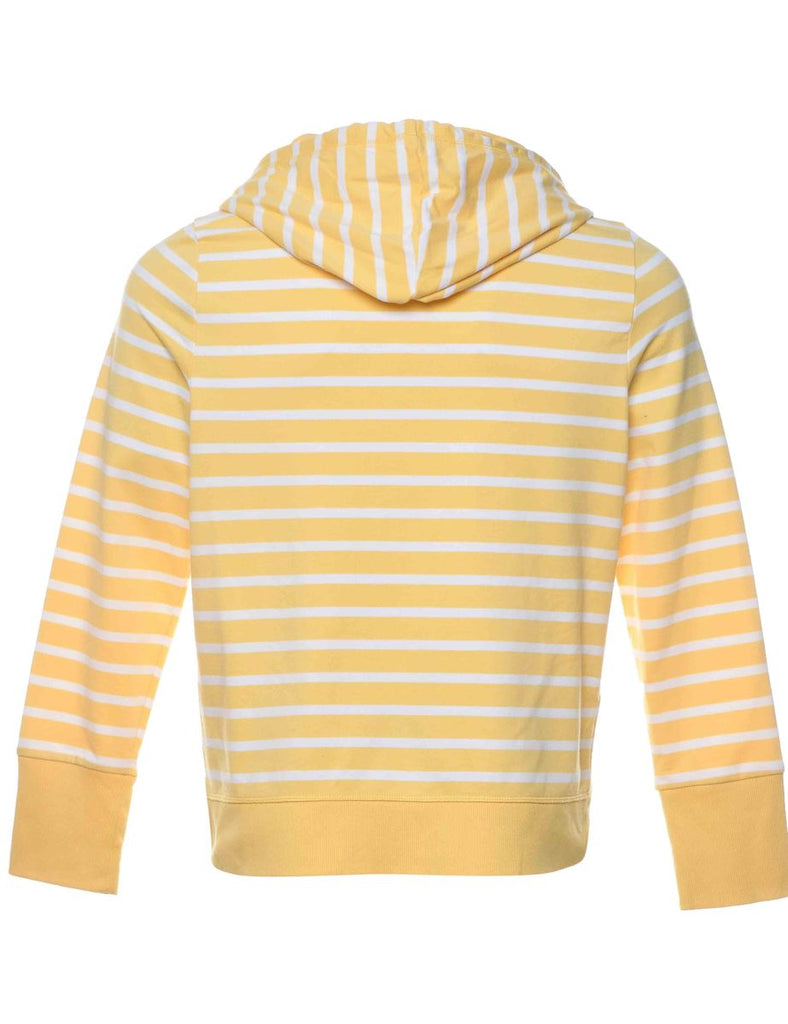Tommy Hilfiger White & Yellow Striped Track Top - L