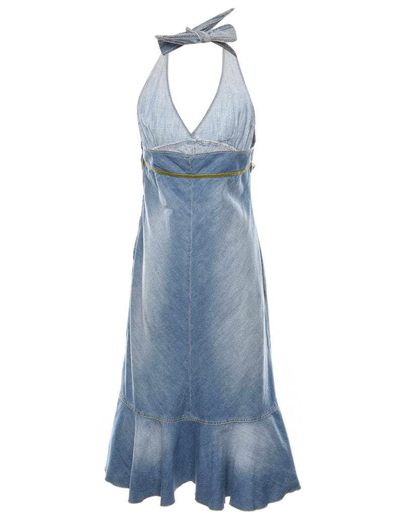 Tommy Hilfiger Y2K Halterneck Denim Dress - S