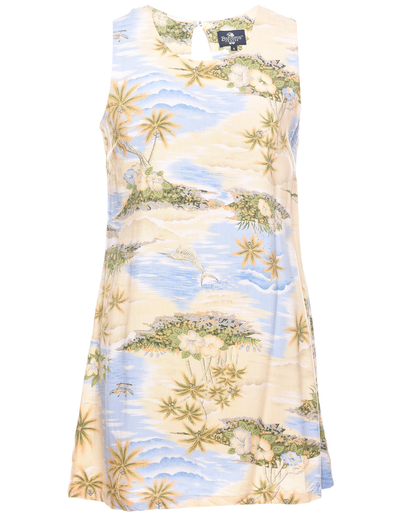 Tropical Print Dress - S