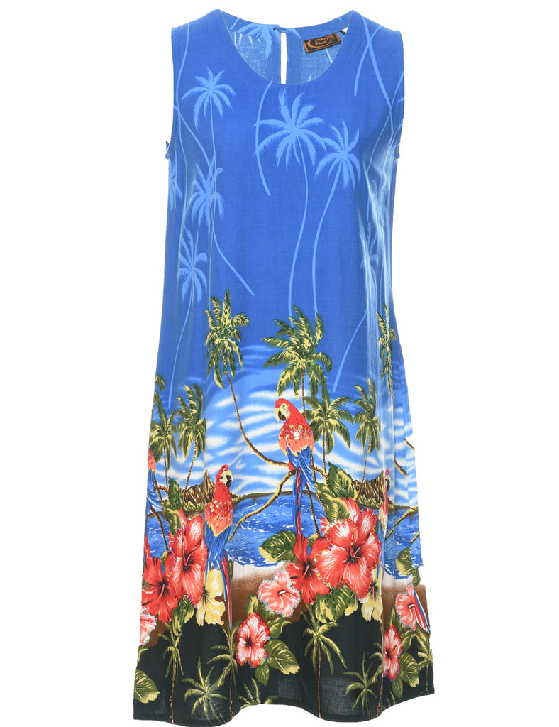 Tropical Print Dress - M