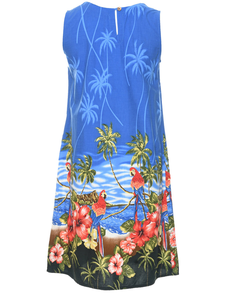 Tropical Print Dress - M