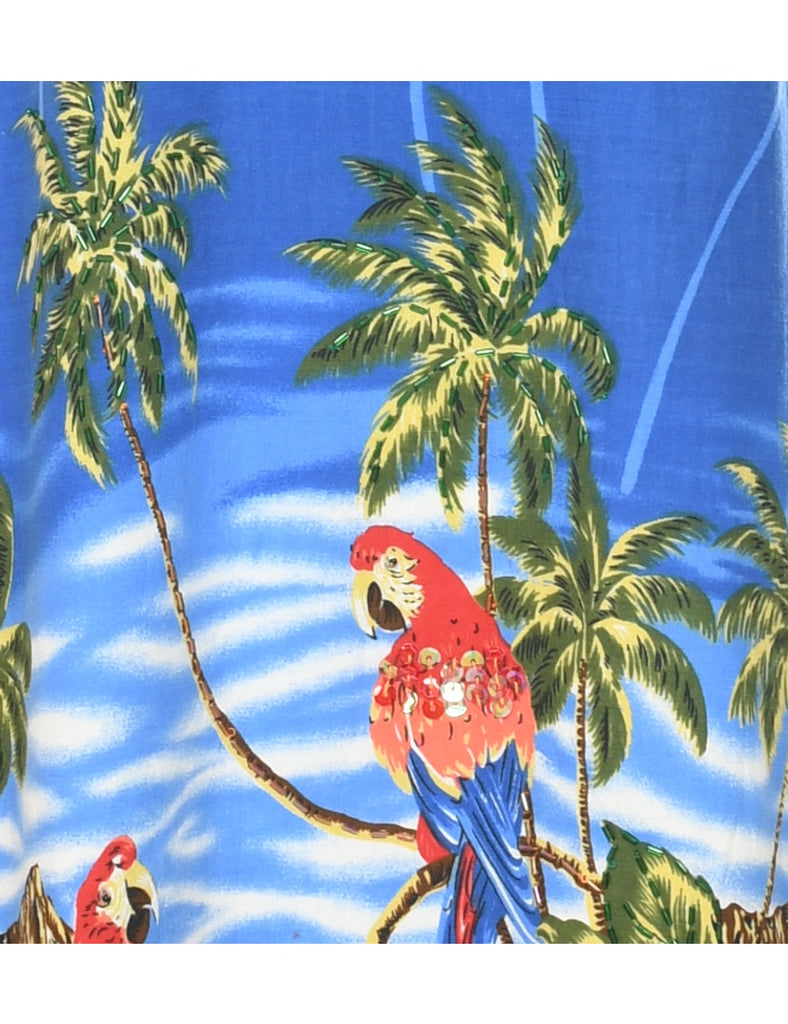Tropical Print Dress - M