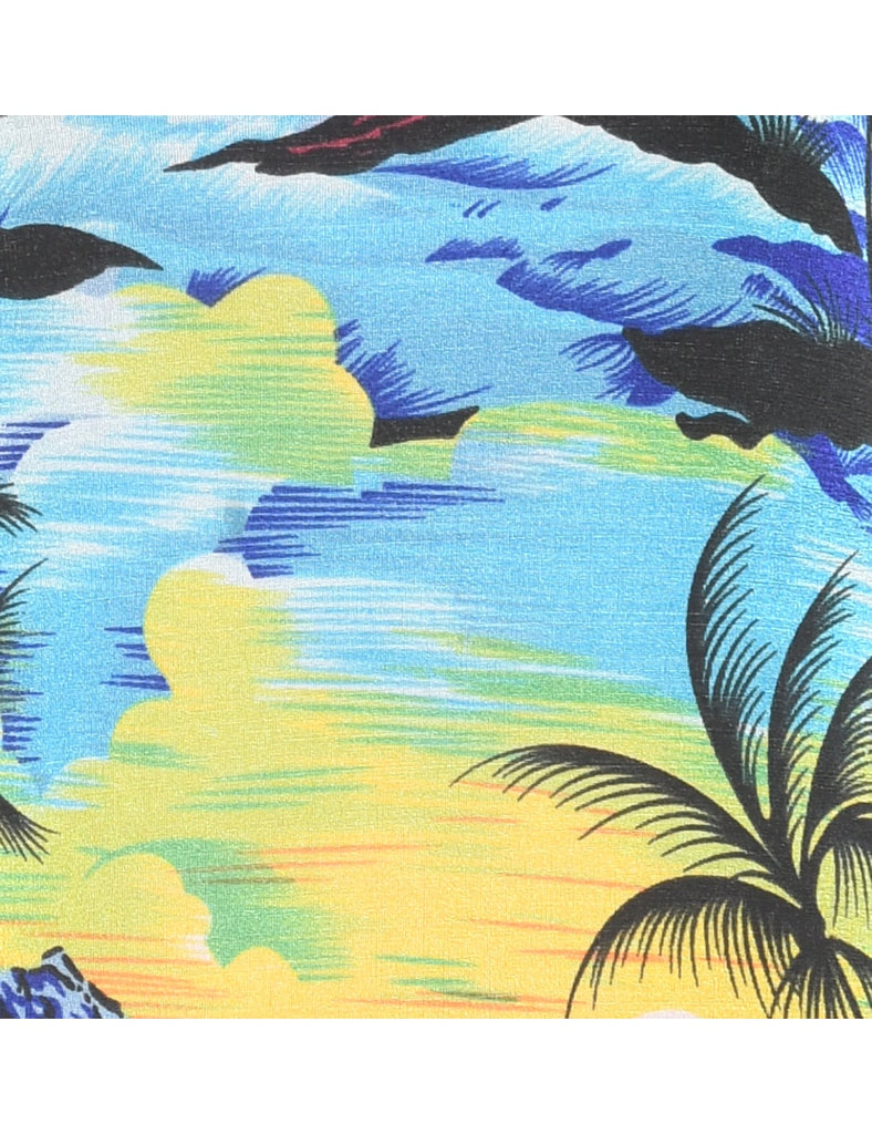 Tropical Print Mini Dress - S