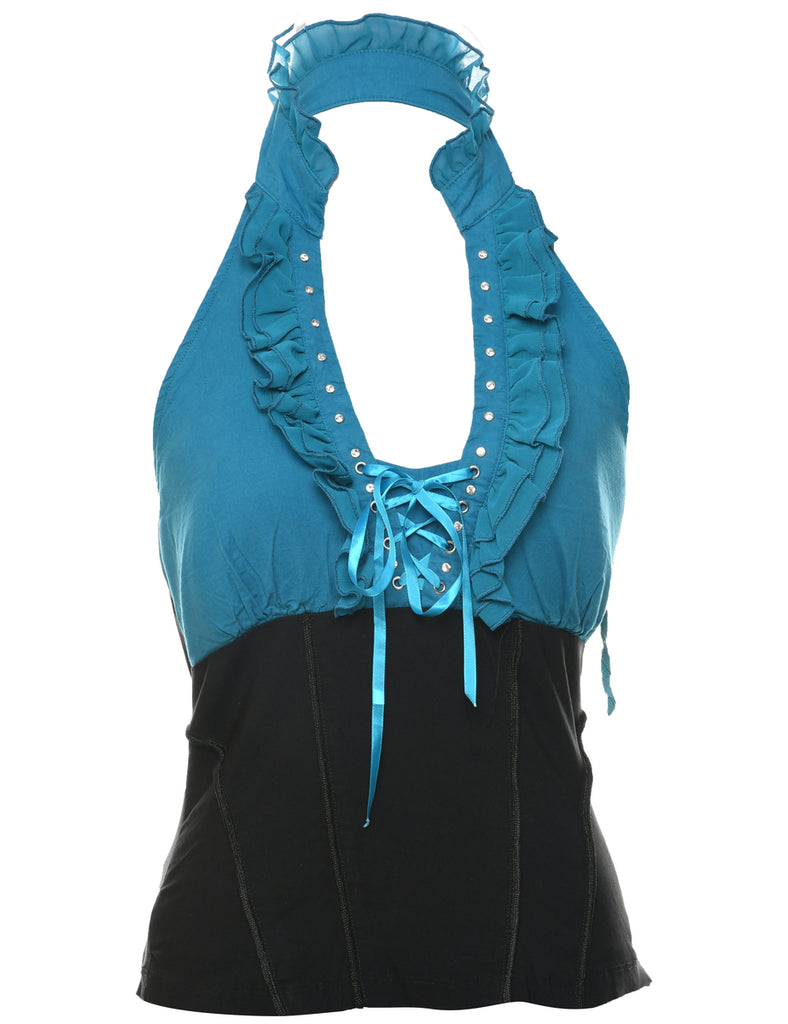 Two Tone Sleeveless Top - S