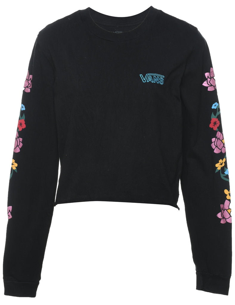 Vans Cropped Floral Printed T-shirt - M