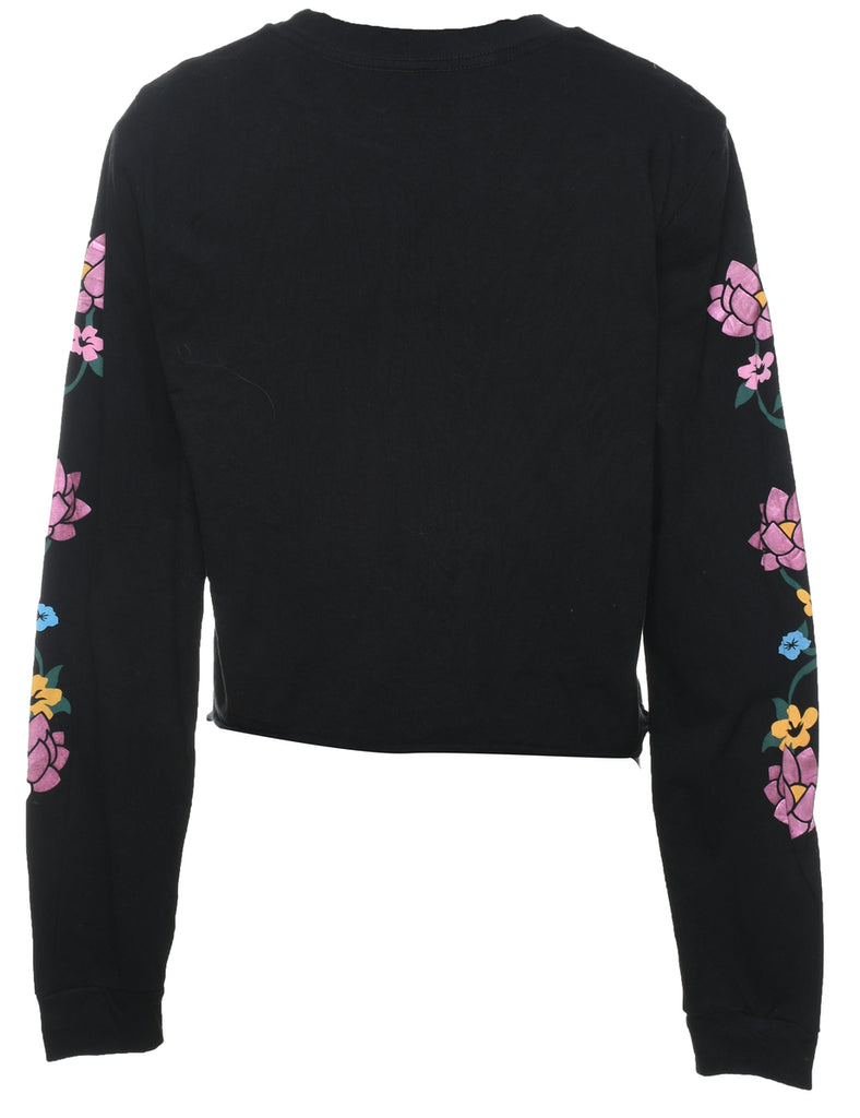 Vans Cropped Floral Printed T-shirt - M