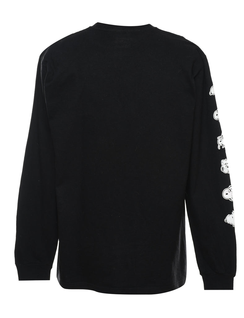 Vans X Peanuts Black & White Printed Long-Sleeve T-Shirt - M