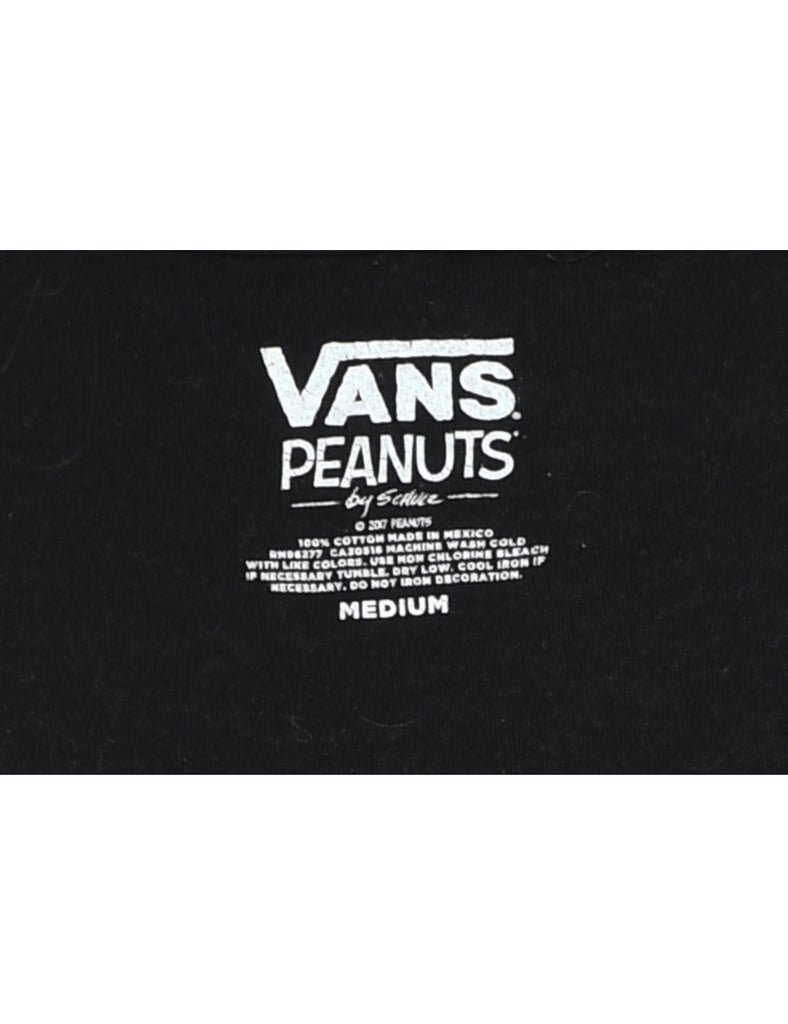 Vans X Peanuts Black & White Printed Long-Sleeve T-Shirt - M