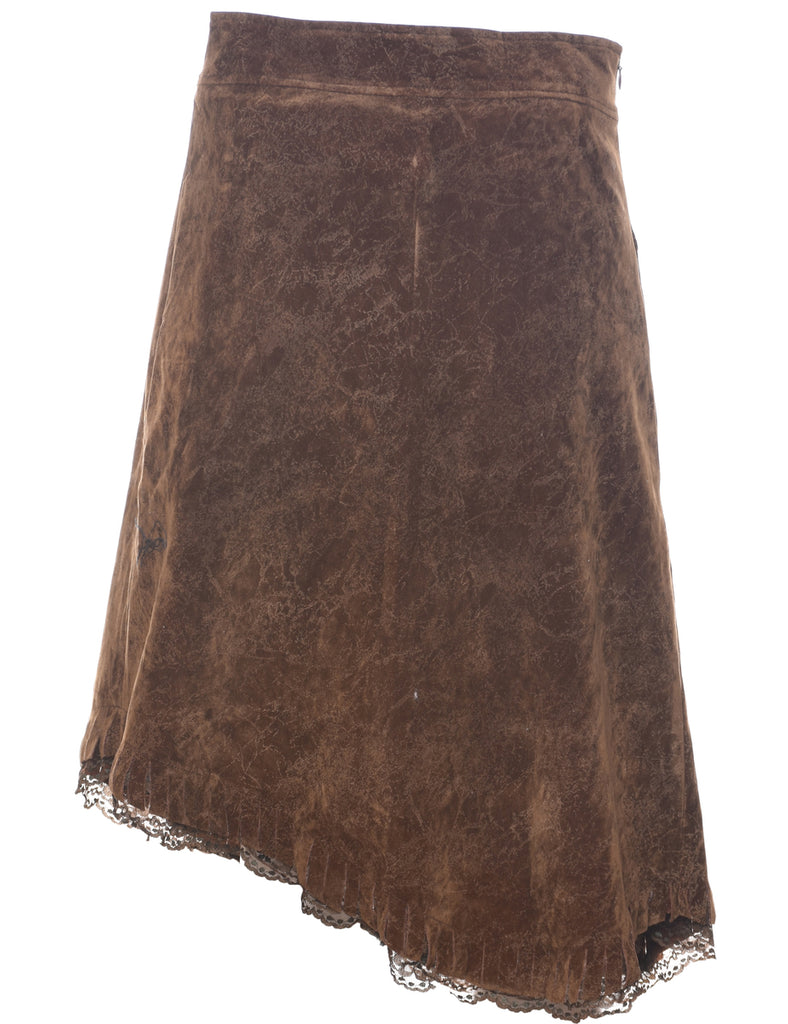 Velour A-line Skirt - M