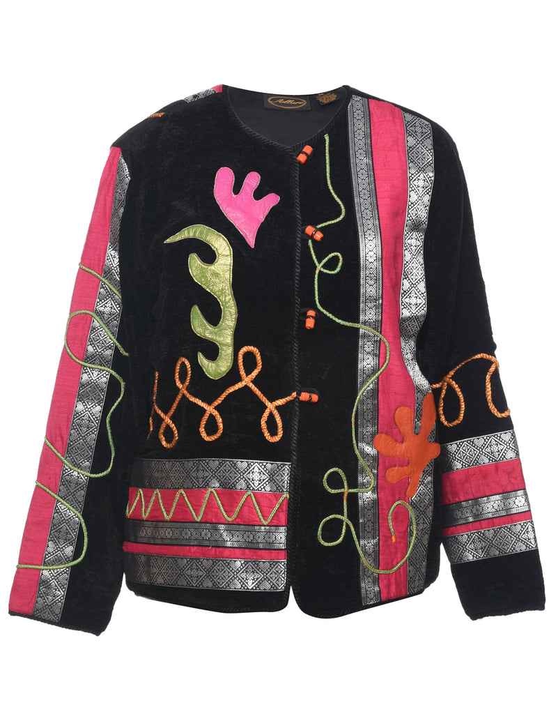 Velour Black Jacket - M