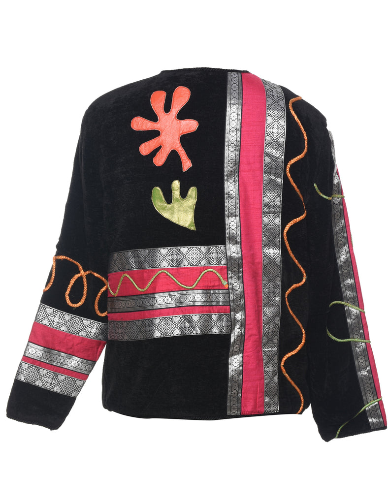 Velour Black Jacket - M