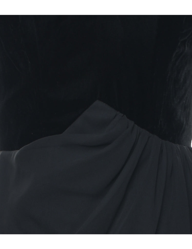 Velour Evening Dress - M