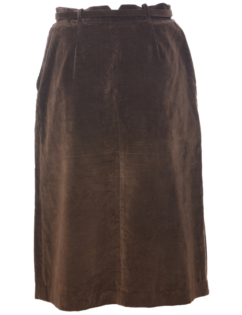 Velvet A-line Skirt - M