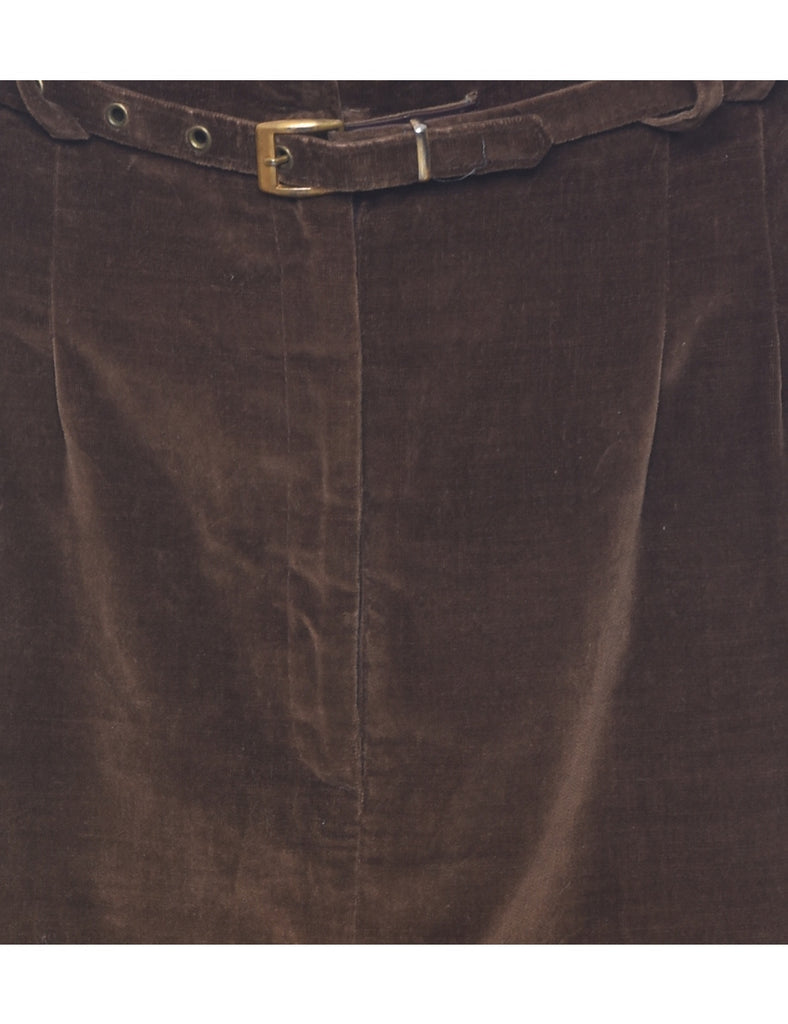 Velvet A-line Skirt - M