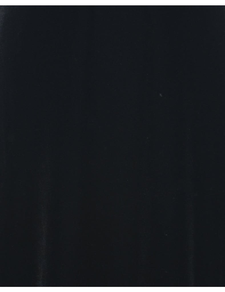 Velvet Black 1990s Fabric Evening Dress - M