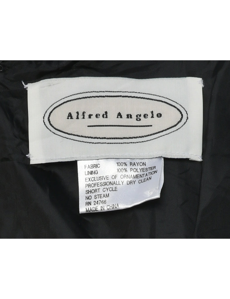 Velvet Black Evening Dress - XS