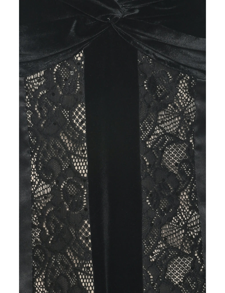 Velvet Black Evening Top - S