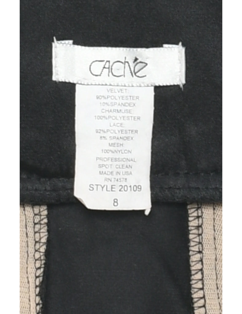Velvet Black Evening Top - S