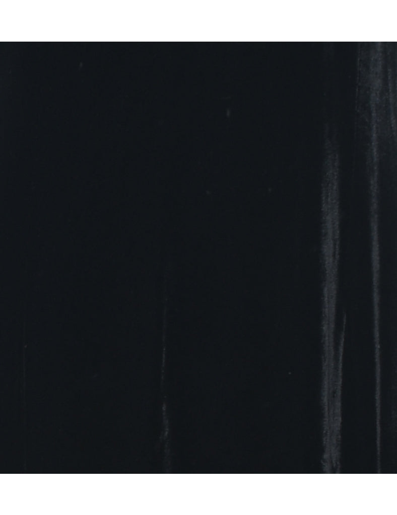 Velvet Black Halterneck Evening Dress - M