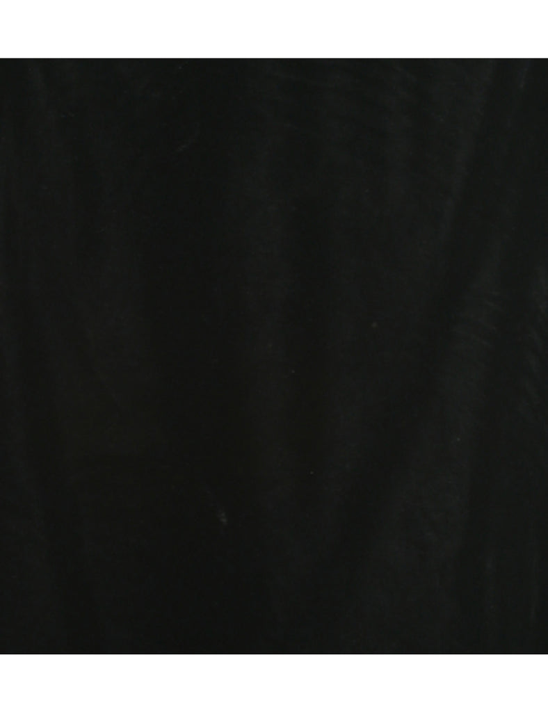 Velvet Black Pencil Skirt - S