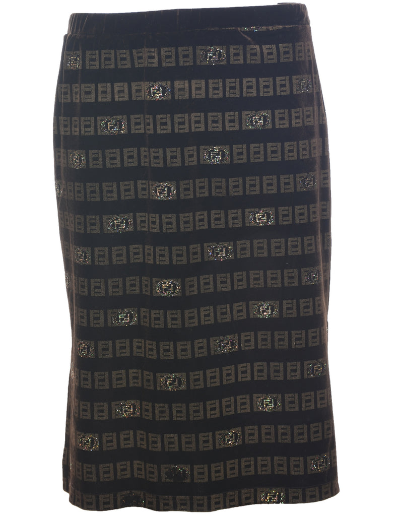 Velvet Bodycon Skirt - S
