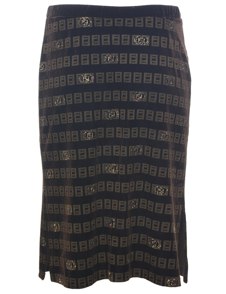 Velvet Bodycon Skirt - S