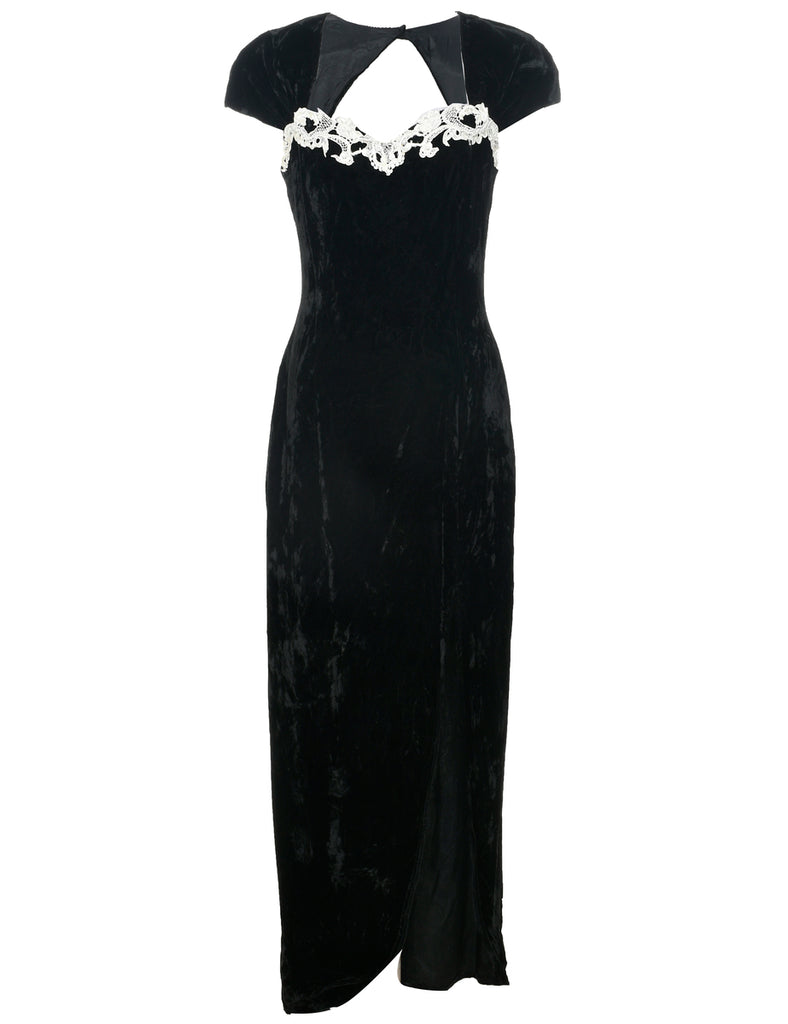 Velvet Evening Dress - M