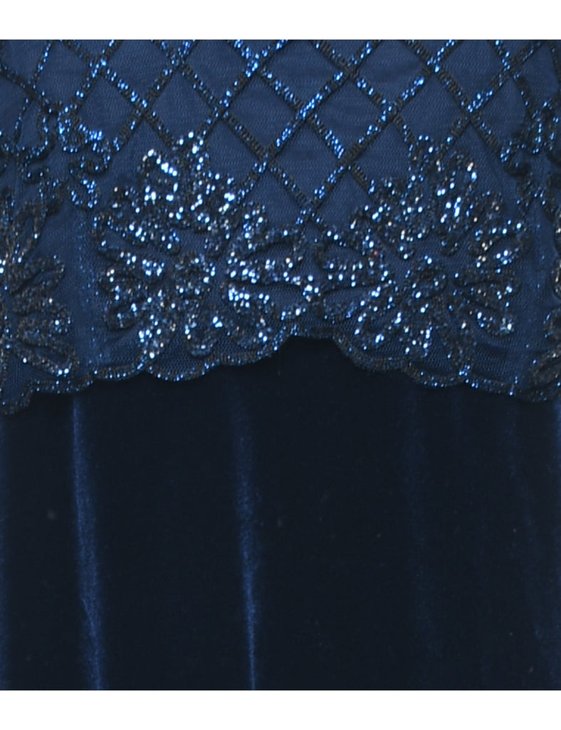 Velvet Evening Dress - M