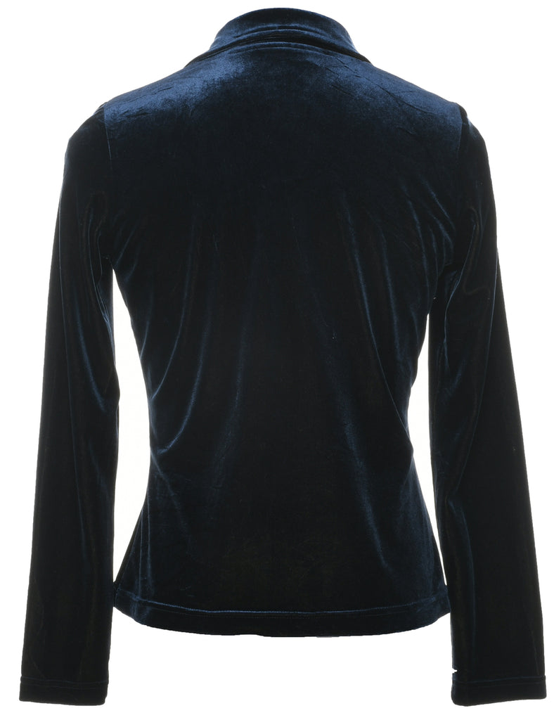 Velvet Fabric Evening Blouse - M