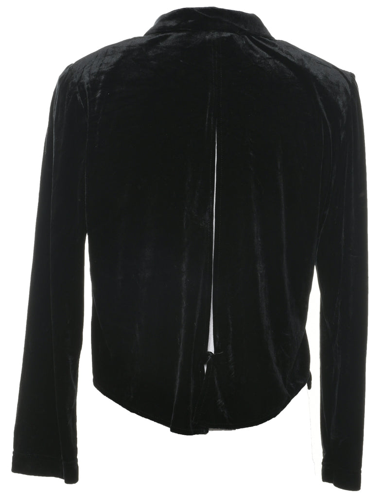 Velvet Fabric Evening Blouse - M