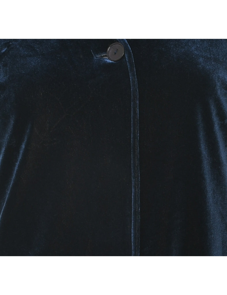 Velvet Fabric Evening Blouse - M