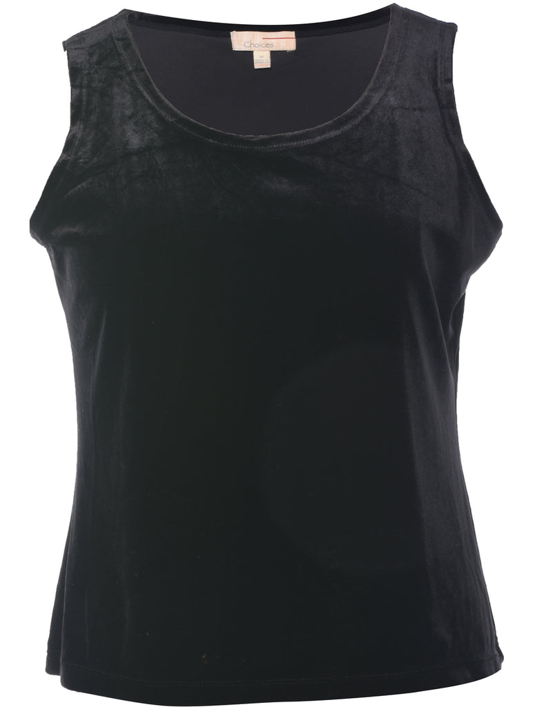 Velvet Fabric Evening Top - M