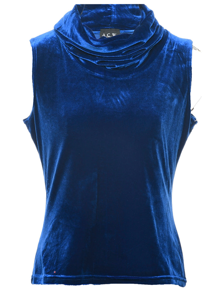 Velvet Fabric Evening Top - M