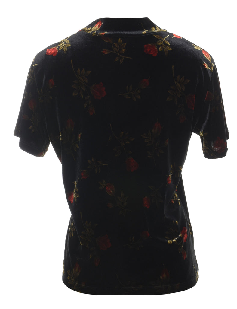 Velvet Fabric Evening Top - M