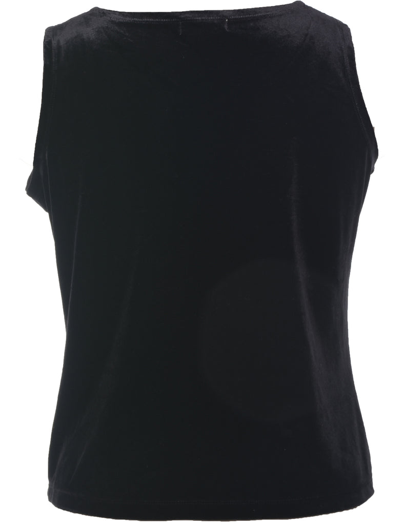 Velvet Fabric Evening Top - M