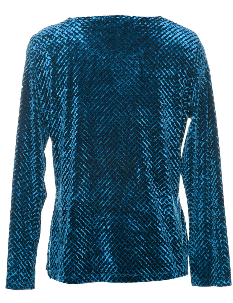 Velvet Fabric Evening Top - M