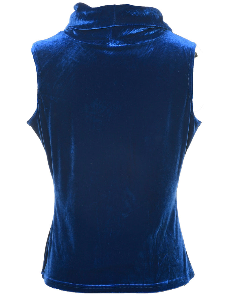 Velvet Fabric Evening Top - M