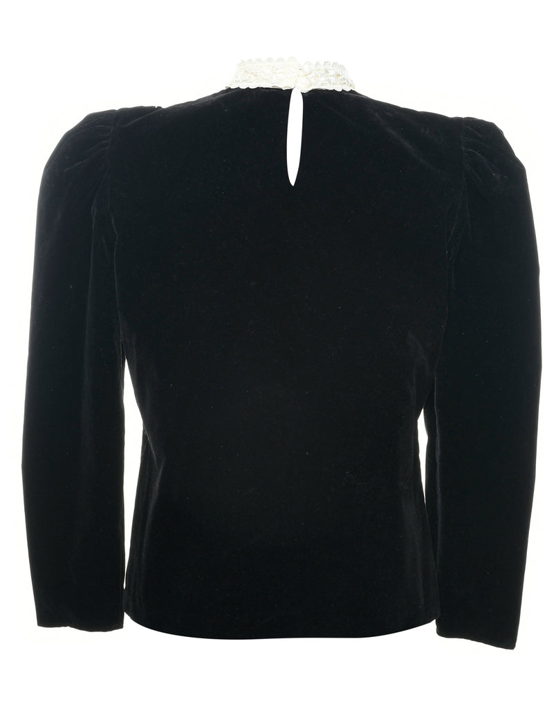 Velvet Fabric Evening Top - M