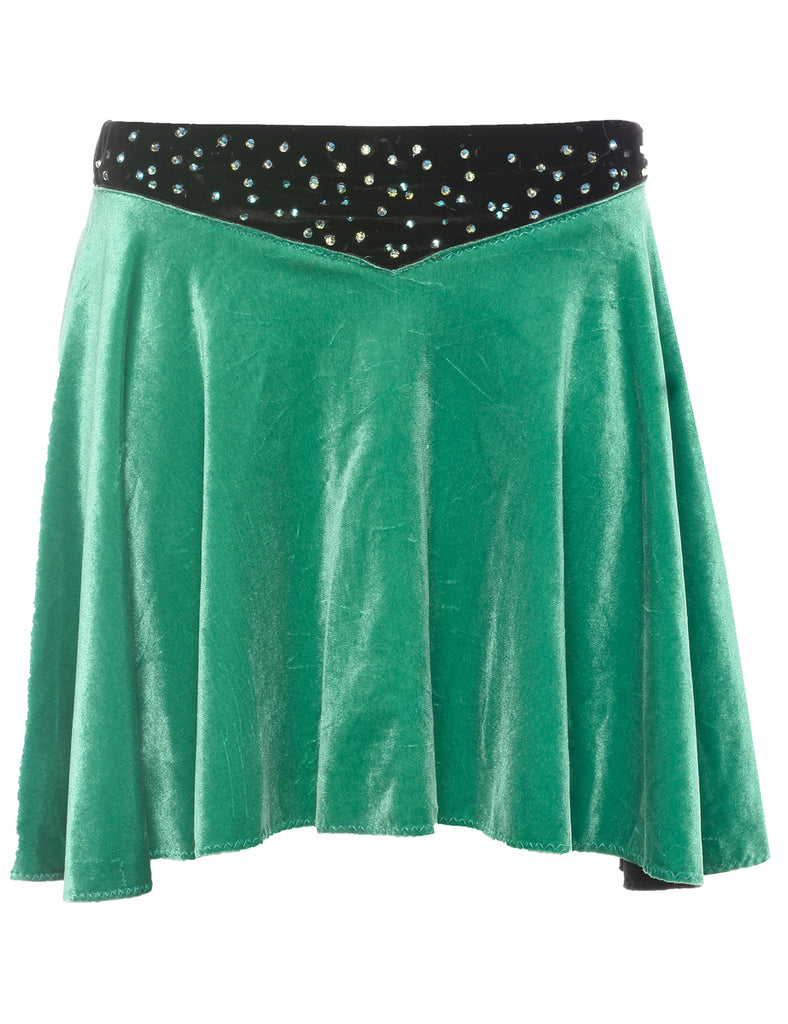 Velvet Flared Skirt - S